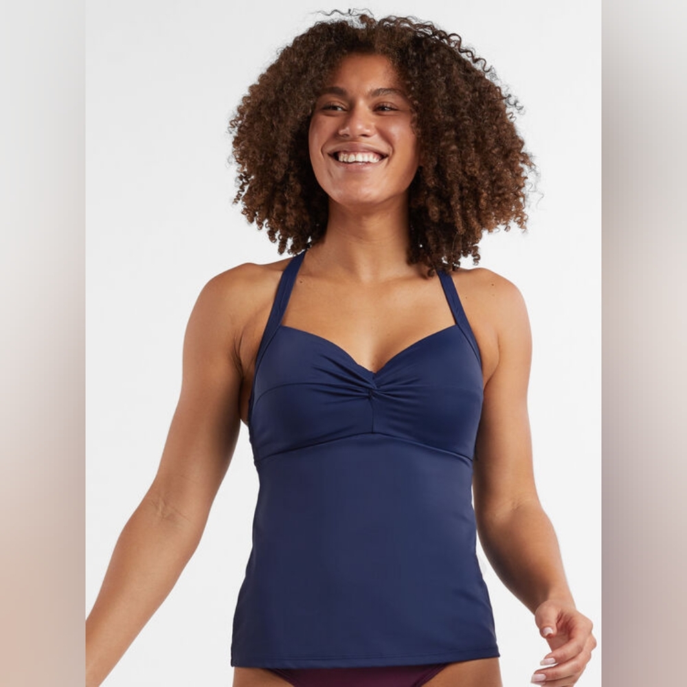 TITLE NINE | Pele Tankini Top - Solid Black 32C